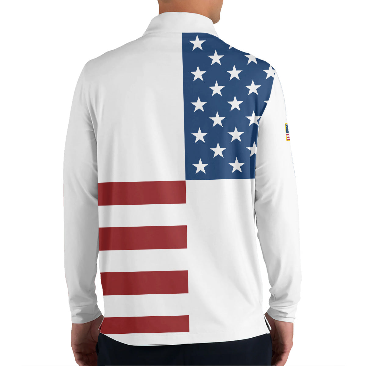 Golf Polo Shirt for Men, America 250 Anniversary Flag Design, Patriotic Golf Gift