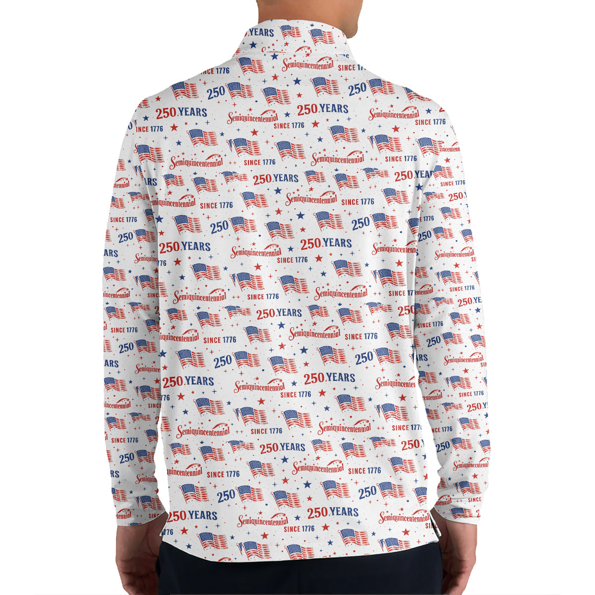 USA 250 Years Golf Polo Patriotic Flag Semiquincentennial Shirt