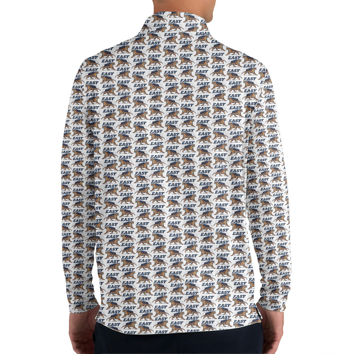 Golf Polo Shirt for Men, Tiger Golf Pattern Easy Swing Shirt, Unique Golf Gift for Dad