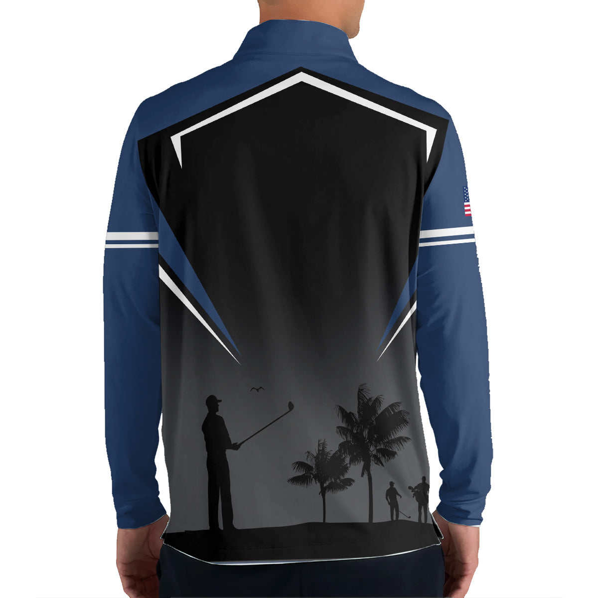 Personalized 250th Eagle Golf Polo, Custom Name Patriotic Design, Golf Gift Dad