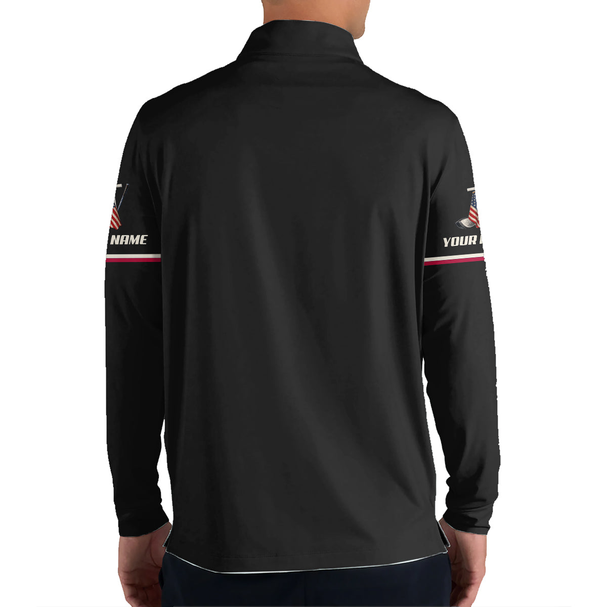 Men Golf Polo America 250 Anniversary Custom Name Patriotic Shirt