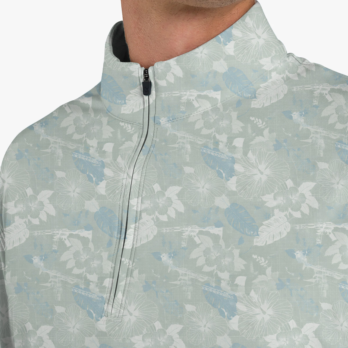 Men’s Hawaiian Style Golf Polo Shirt, Tropical Floral & Island Pattern Golf Shirt, Lightweight Summer Golf Polo for Golfers, Golf Vacation Shirt