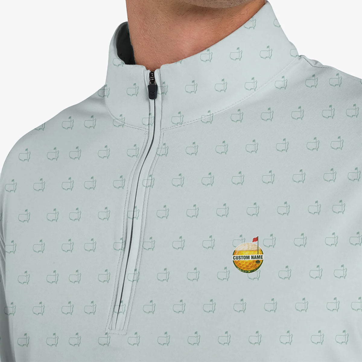 Personalized Custom Name Masters Golf Icon Pattern Polo Shirt for Men Stylish Golf Apparel