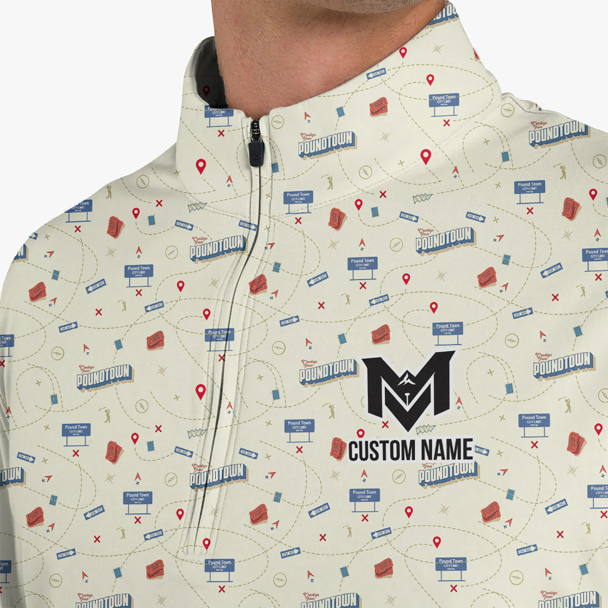 Personalized Funny Golf Course Map Polo Shirt for Men Golf Course Strategy Pattern Performance Golf Polo Lightweight Breathable Golf Apparel
