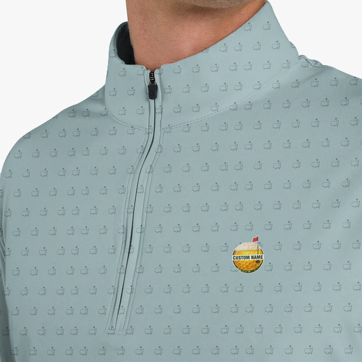 Personalized Golf Polo Shirt for Men – Custom Name Golf Ball Pattern Polo, Breathable Performance Golf Shirt, Unique Gift for Golfers