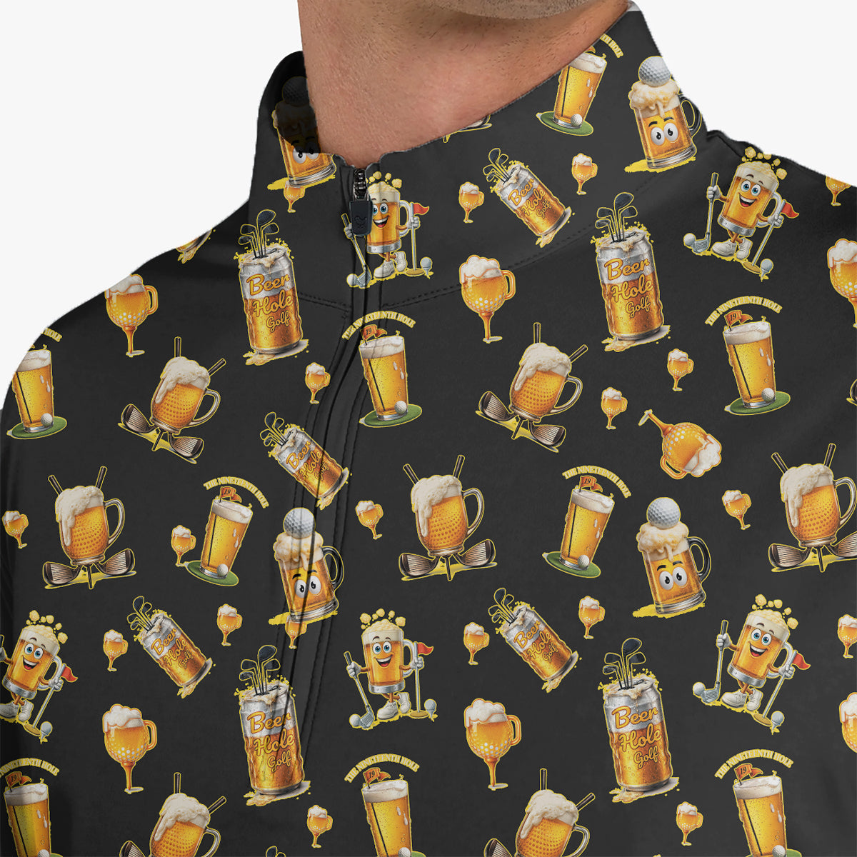 Funny Beer Golf Polo Shirt Men Beer Lover Golf Shirt Casual Golfwear
