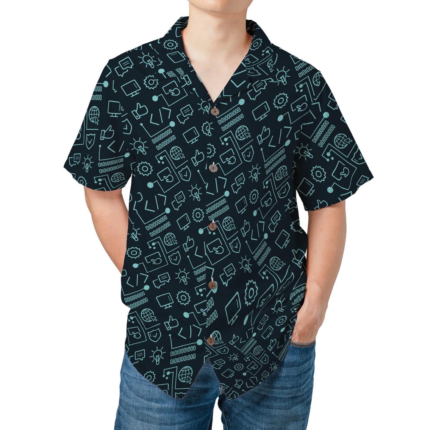 Binary Code Hawaiian Shirt, Programmer Gift for Developers & Coders