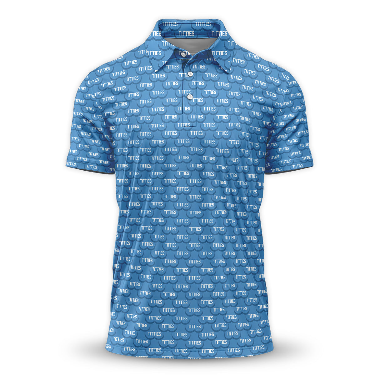 Funny Text Pattern Golf Polo Novelty Print Breathable Golf Shirt