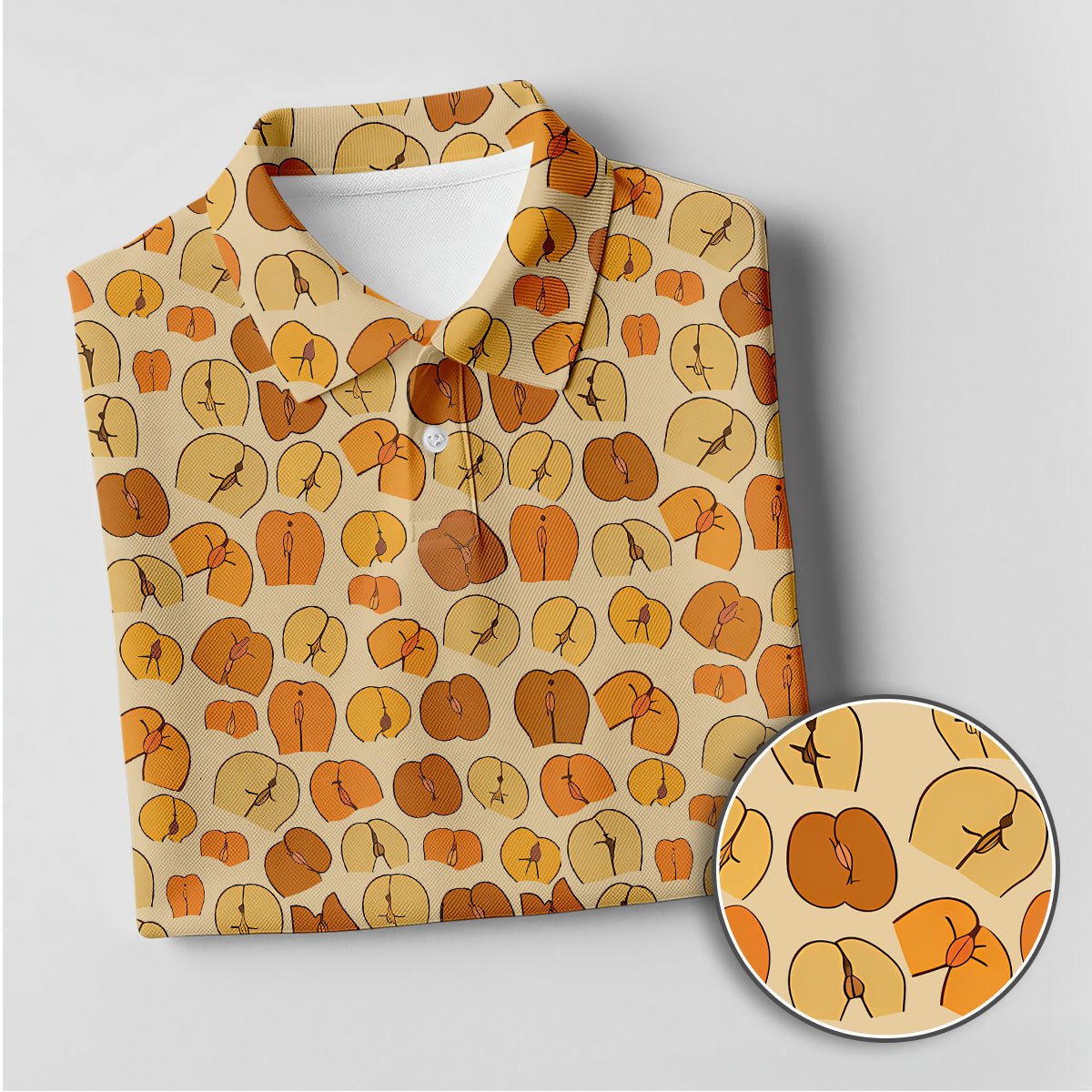 Golf Polo Shirt for Men, Funny Pattern Golf Shirt, Unique Golf Gift