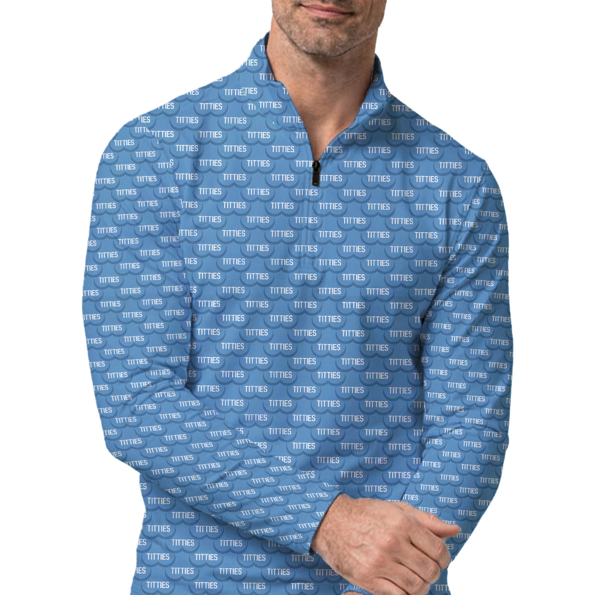 Funny Text Pattern Golf Polo Novelty Print Breathable Golf Shirt