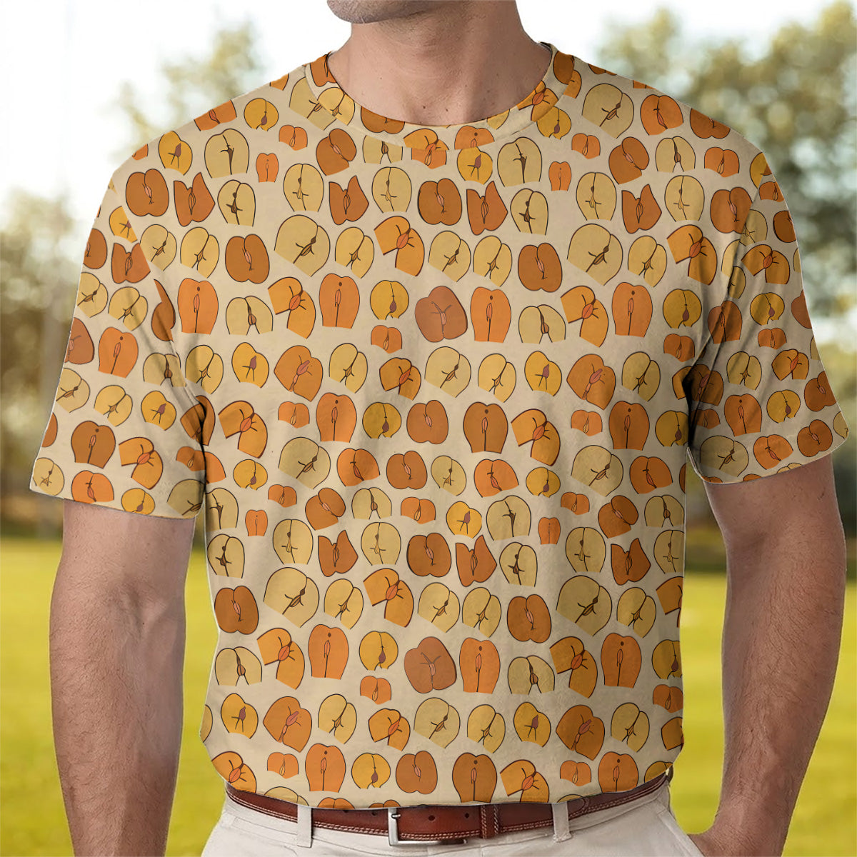 Golf Polo Shirt for Men, Funny Pattern Golf Shirt, Unique Golf Gift