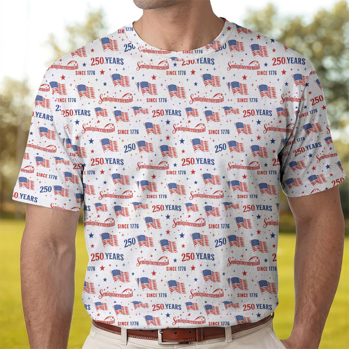 USA 250 Years Golf Polo Patriotic Flag Semiquincentennial Shirt
