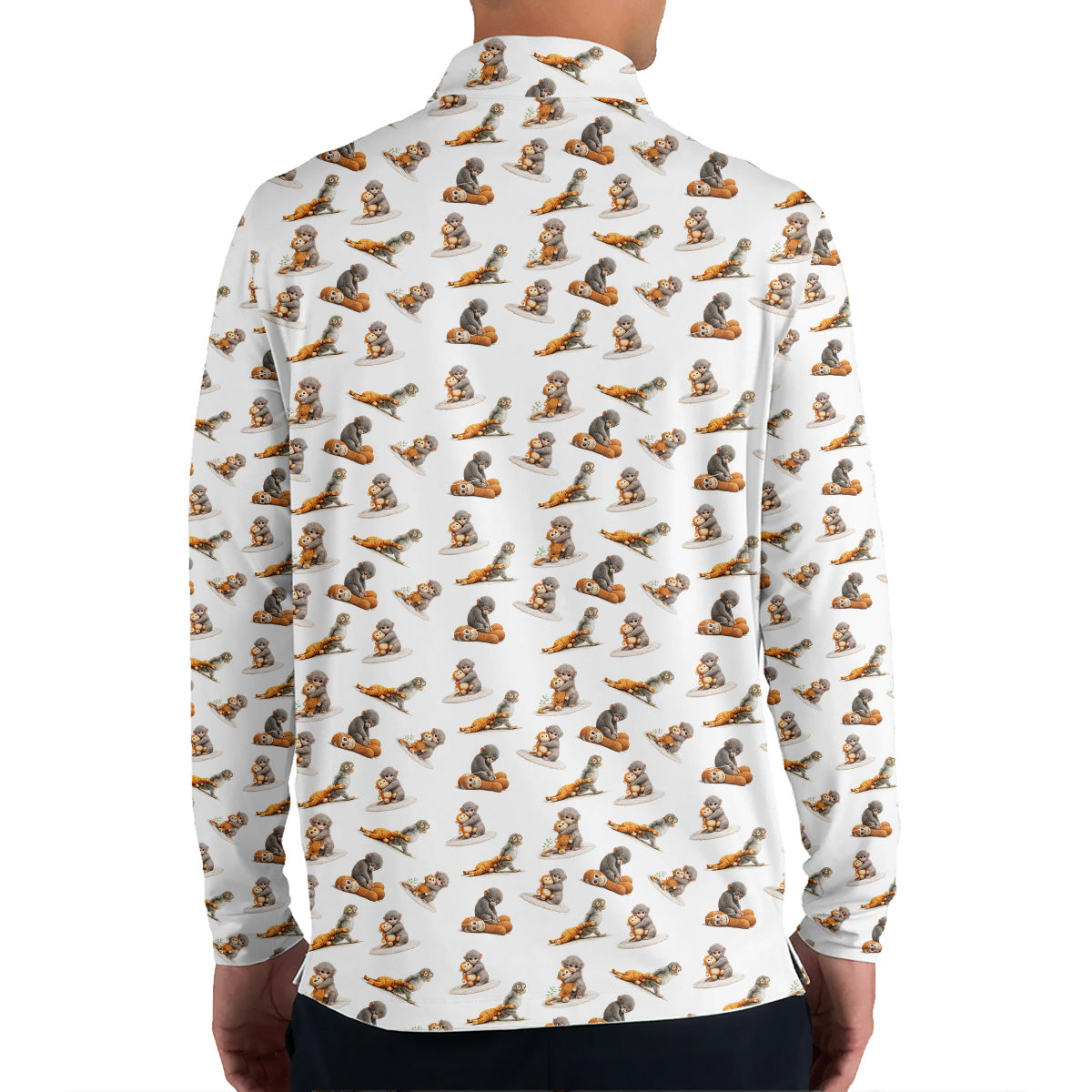 Golf Polo Shirt for Men, Funny Monkey Pattern Golf Shirt, Unique Golf Gift