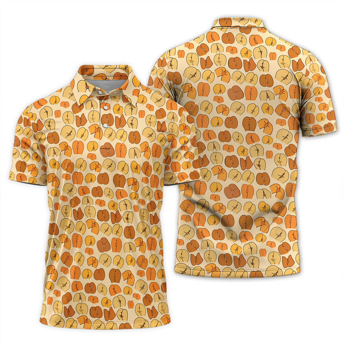 Golf Polo Shirt for Men, Funny Pattern Golf Shirt, Unique Golf Gift