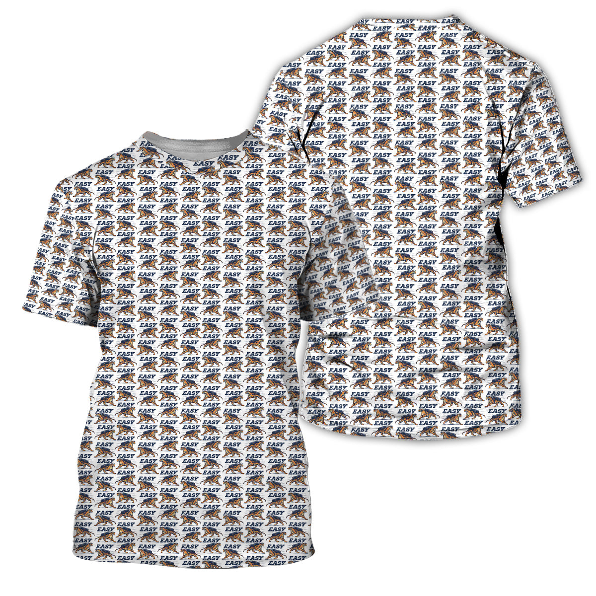 Golf Polo Shirt for Men, Tiger Golf Pattern Easy Swing Shirt, Unique Golf Gift for Dad