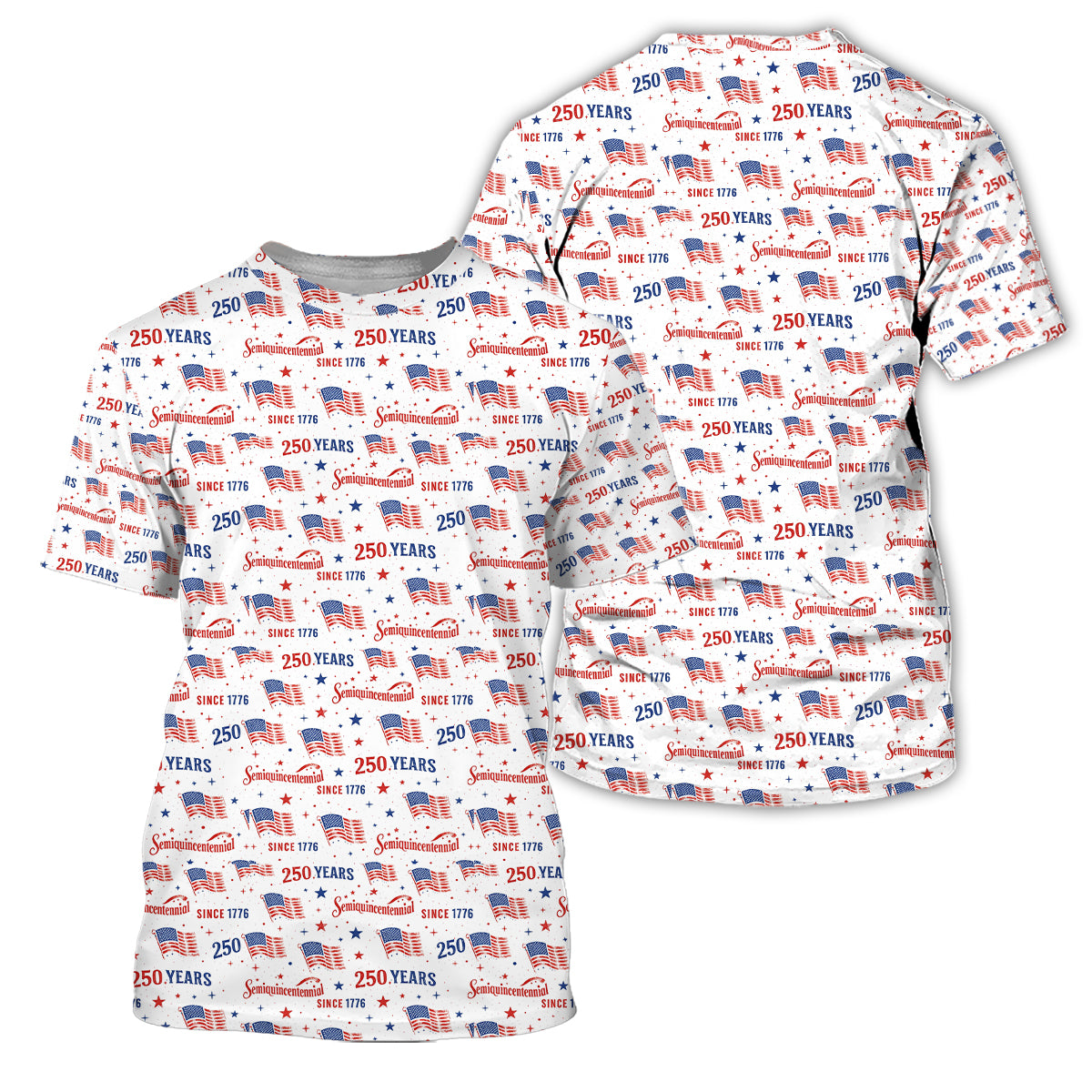 USA 250 Years Golf Polo Patriotic Flag Semiquincentennial Shirt