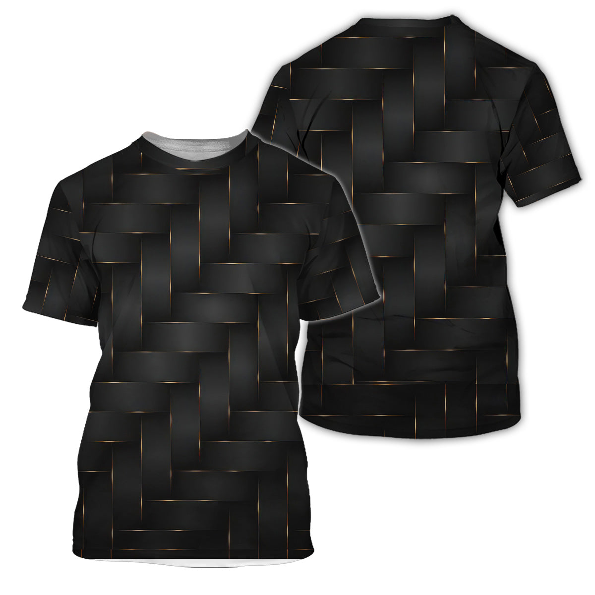 Golf Polo Shirt for Men, Woven Line Pattern, Modern Performance Top