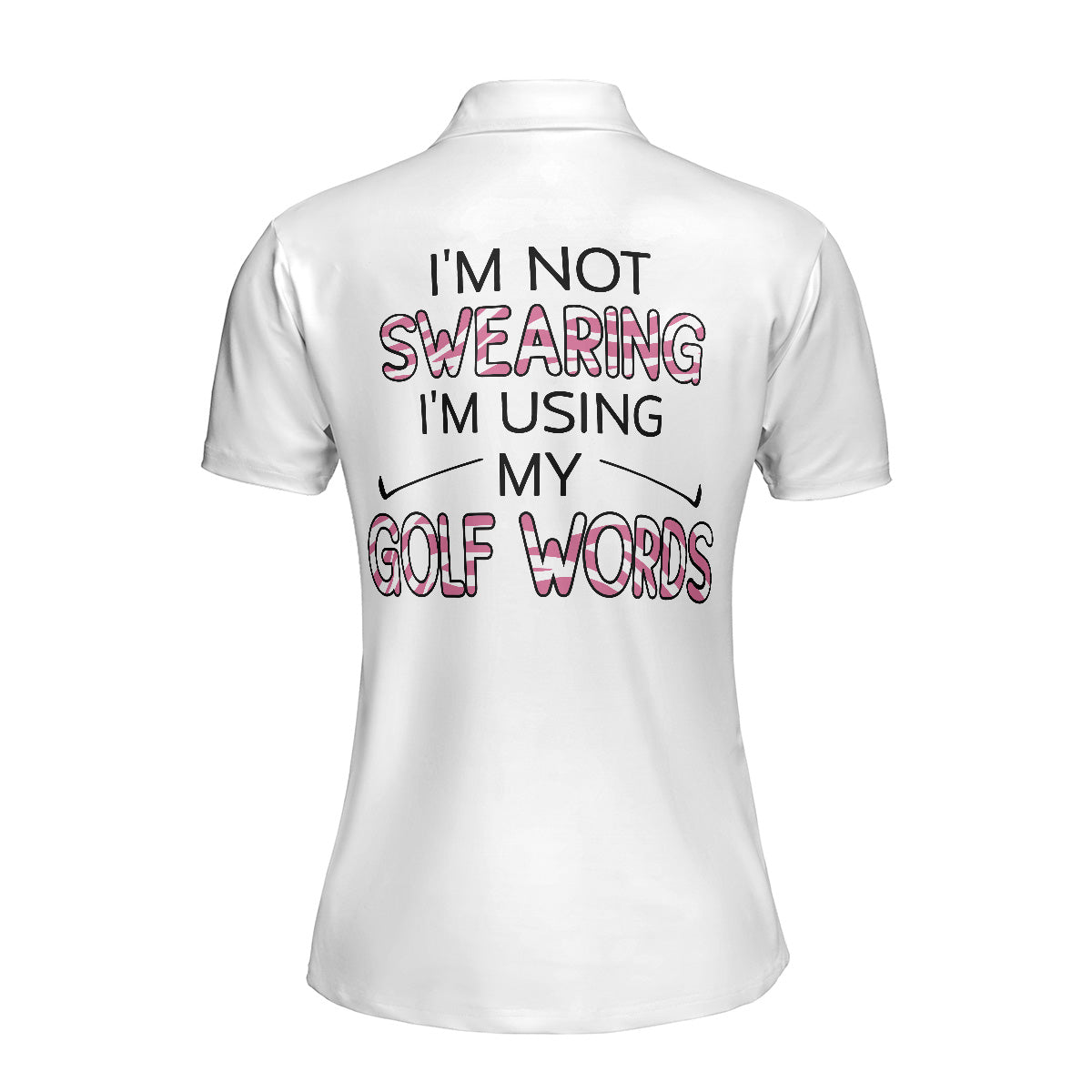 Personalized Golf Polo Shirt, Funny Golf Words Quote, Unique Golf Gift