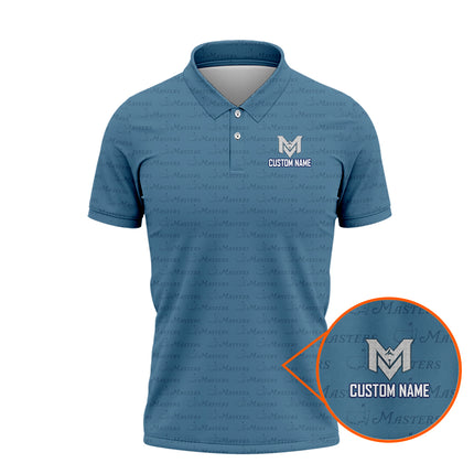 Masters Style Golf Polo Shirt for Men Classic Tournament Pattern Performance Golf Polo Lightweight Breathable Golf Apparel
