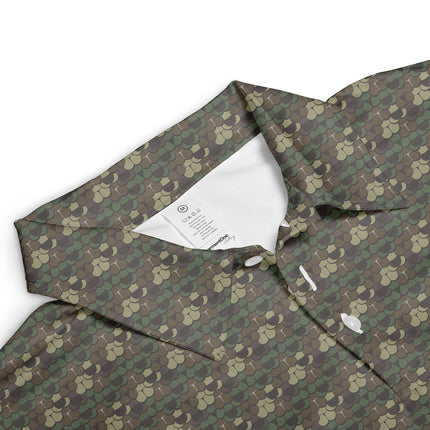 Camo Golf Polo Shirt for Men Camouflage All Over Print Performance Golf Shirt Lightweight Breathable Golf Apparel Golfer Gift