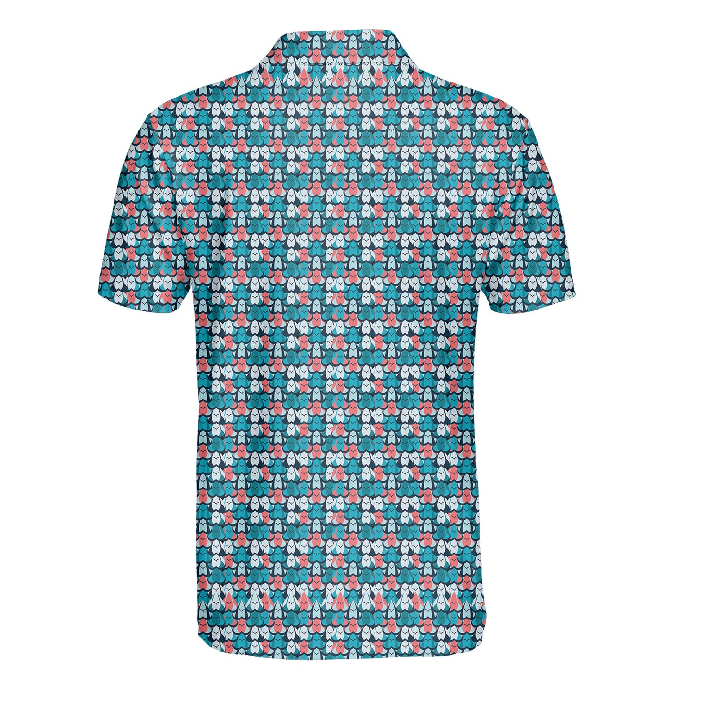 Personalized  Funny Golf Ball Pattern Polo Shirt for Men Colorful All Over Print Performance Golf Polo Lightweight Breathable Golf Apparel Golfer Gift
