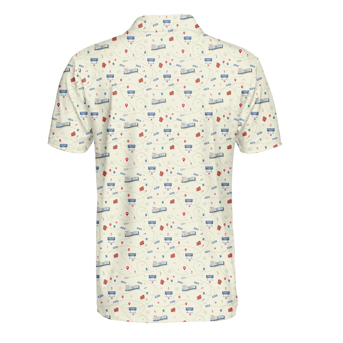 Personalized Funny Golf Course Map Polo Shirt for Men Golf Course Strategy Pattern Performance Golf Polo Lightweight Breathable Golf Apparel