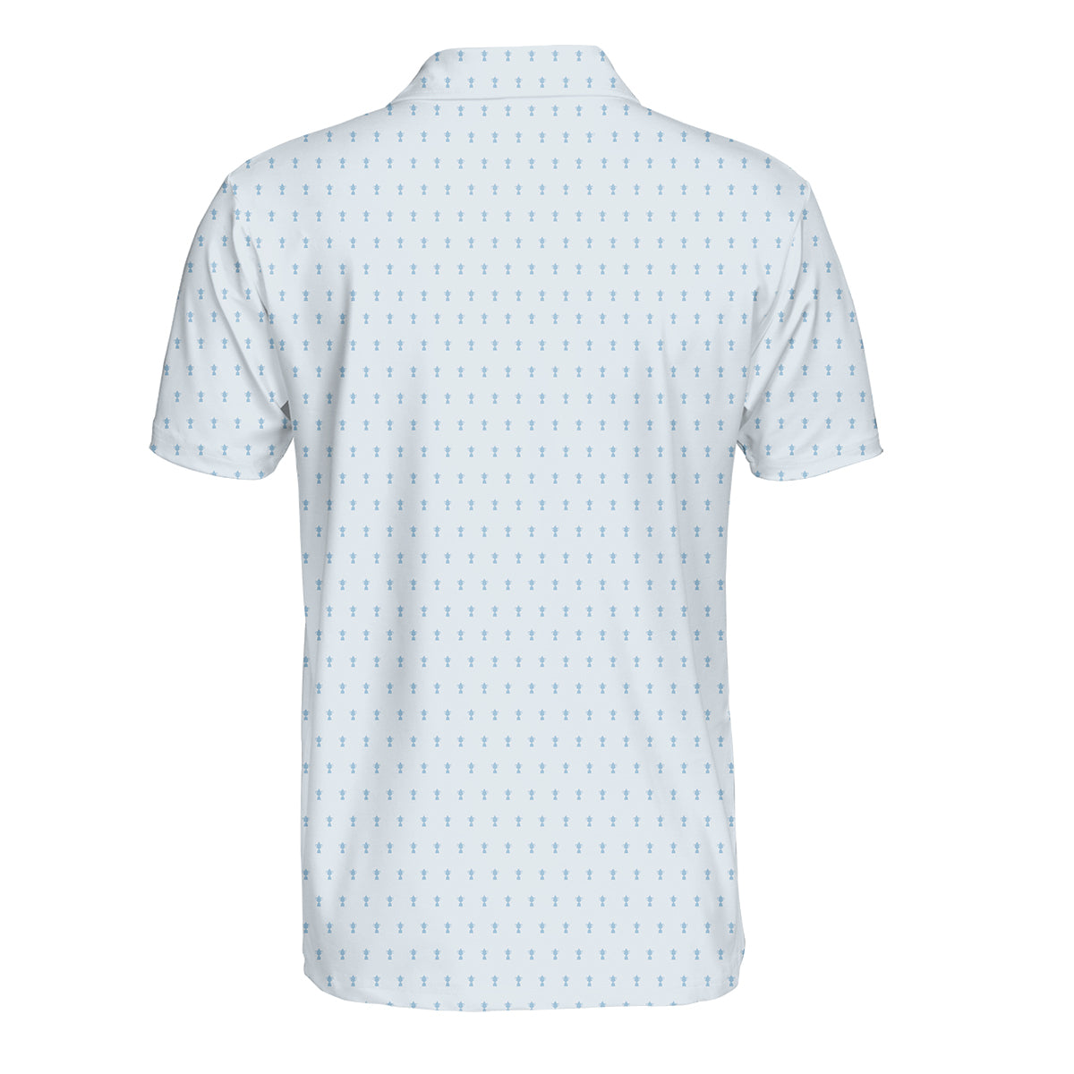 Personalized Custom Name Minimal Golf Trophy Pattern Polo Shirt for Men Stylish Golf Apparel