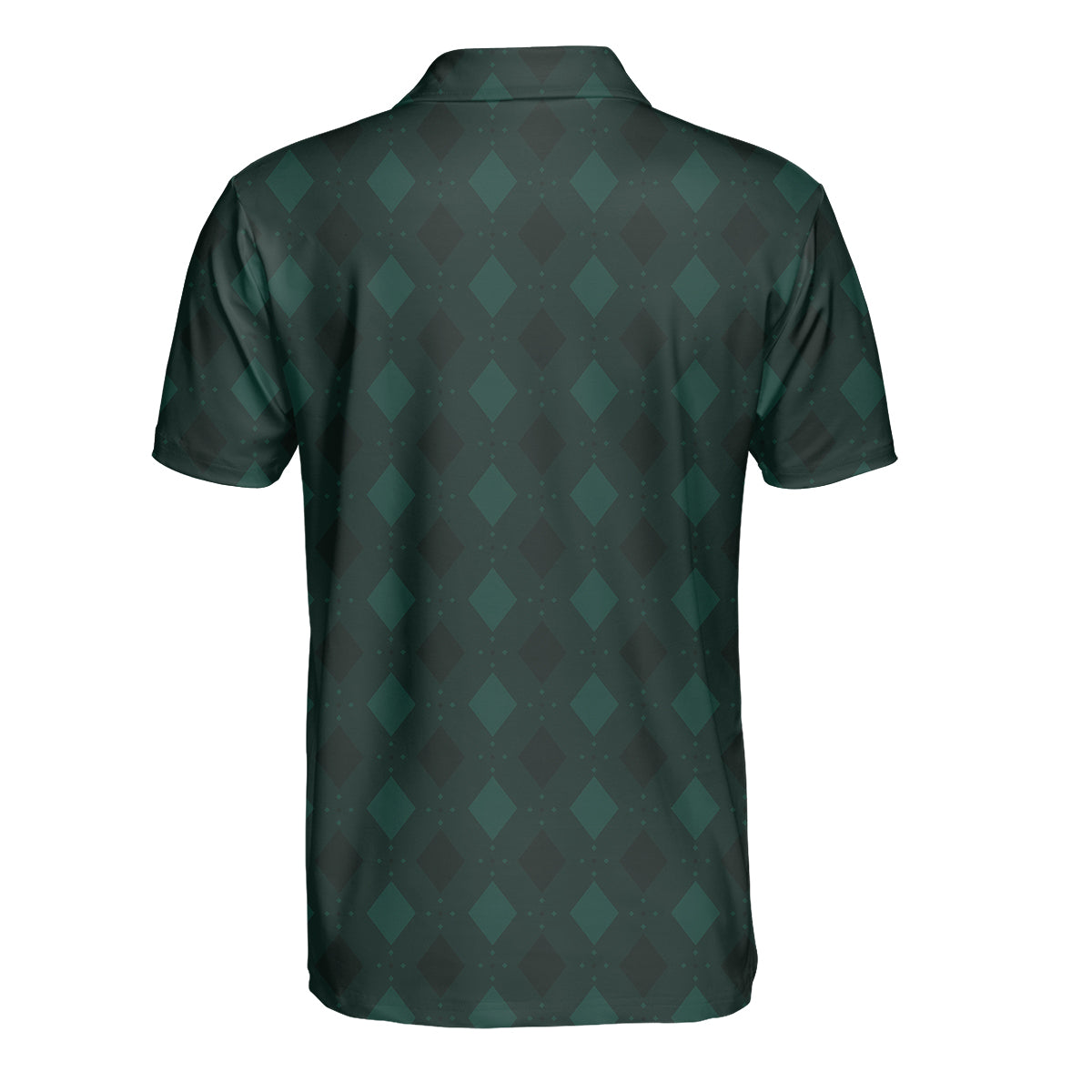 Personalized Custom Name Argyle Pattern Golf Polo Shirt for Men Classic Golf Apparel