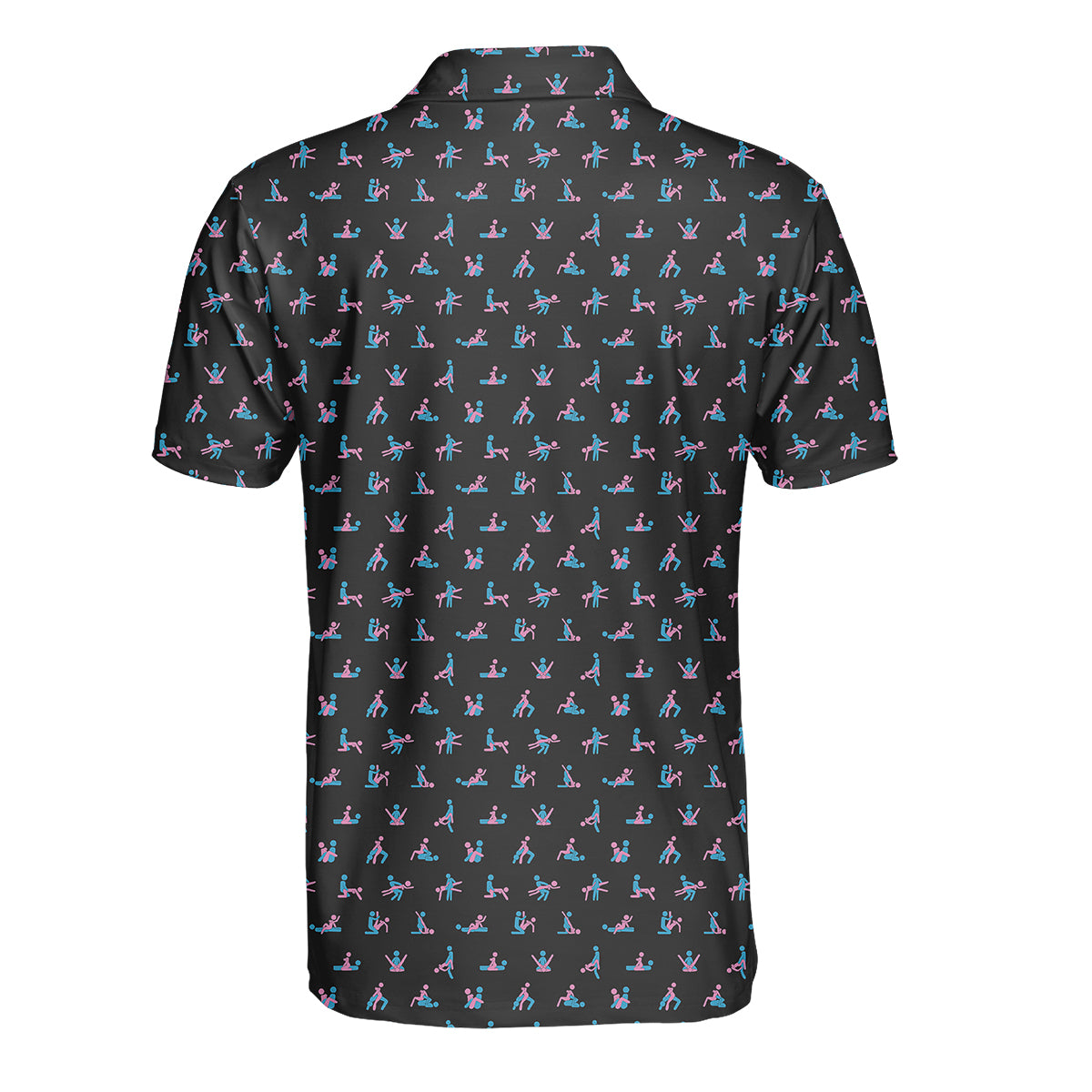 Funny Golf Polo Shirt Adult Humor Pattern Men Casual Golf Shirt