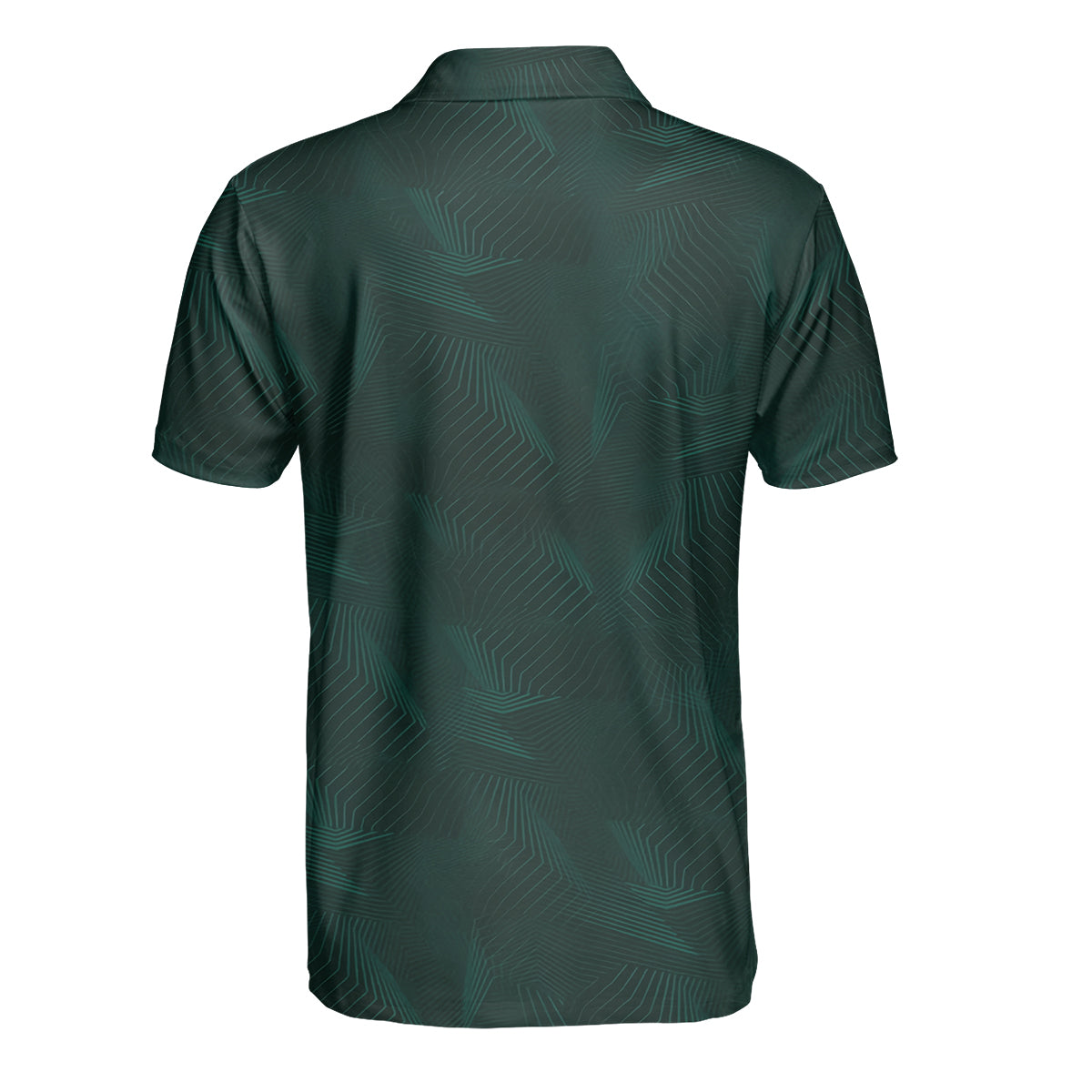 Personalized Custom Name Abstract Line Pattern Golf Polo Shirt for Men Modern Golf Apparel