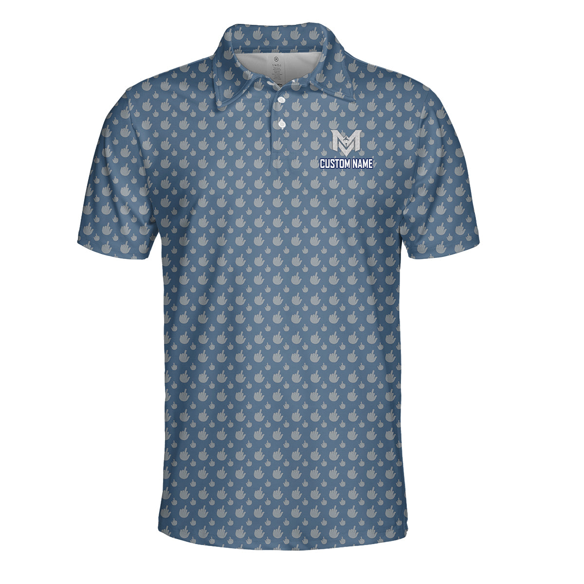 Personalized Monogram Golf Polo Shirt for Men All Over Print Funny Golf Pattern Performance Golf Shirt Golfer Gift