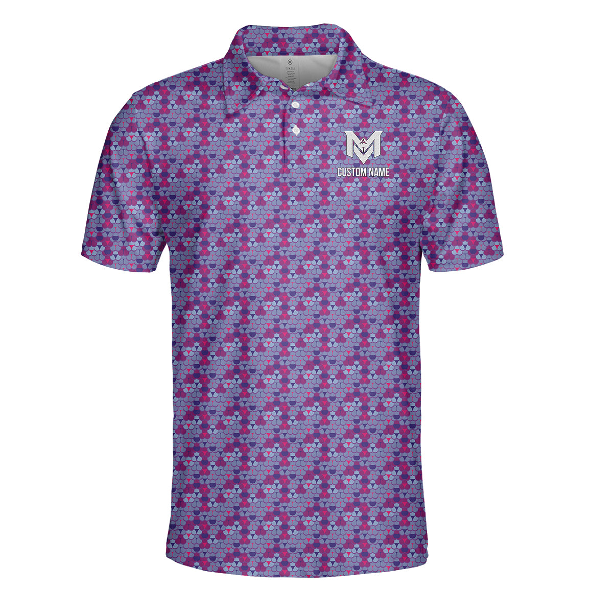 Personalized Men's Polo Shirt – Custom Pattern Golf Polo for Men – Unique Casual Sport Shirt