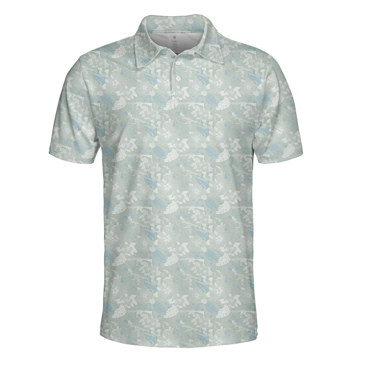 Men’s Hawaiian Style Golf Polo Shirt, Tropical Floral & Island Pattern Golf Shirt, Lightweight Summer Golf Polo for Golfers, Golf Vacation Shirt