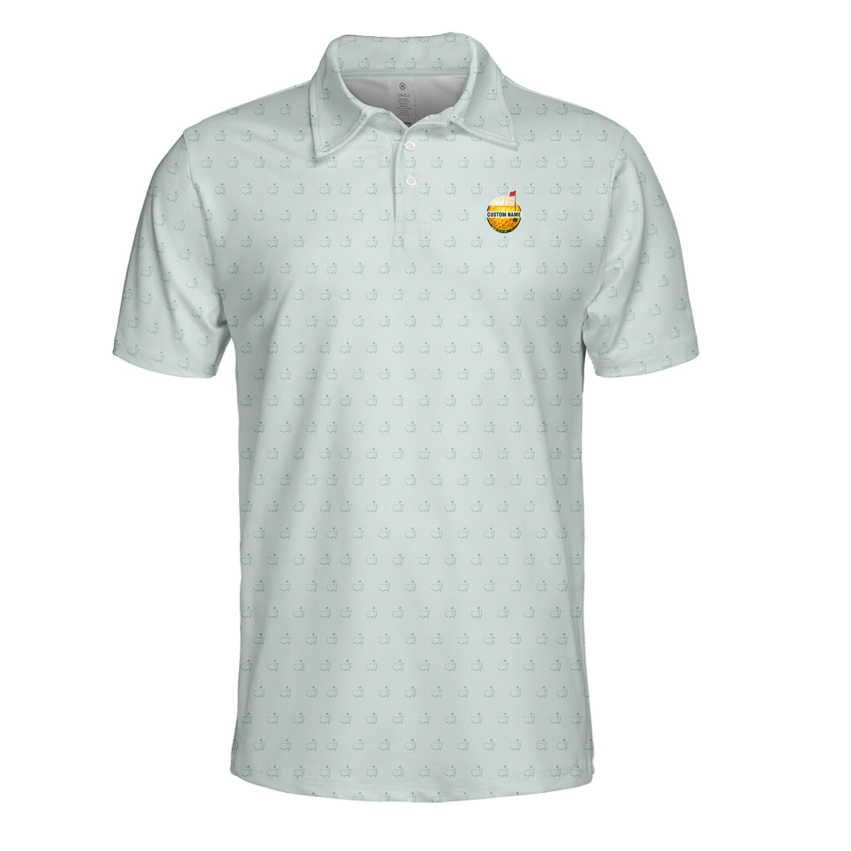 Personalized Custom Name Masters Golf Icon Pattern Polo Shirt for Men Stylish Golf Apparel