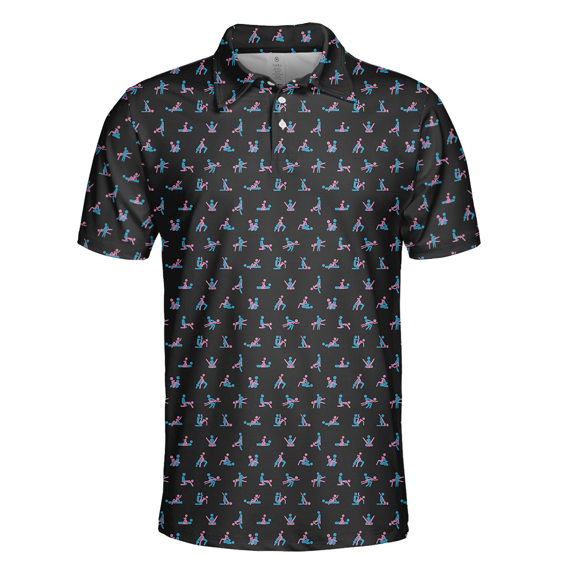 Funny Golf Polo Shirt Adult Humor Pattern Men Casual Golf Shirt