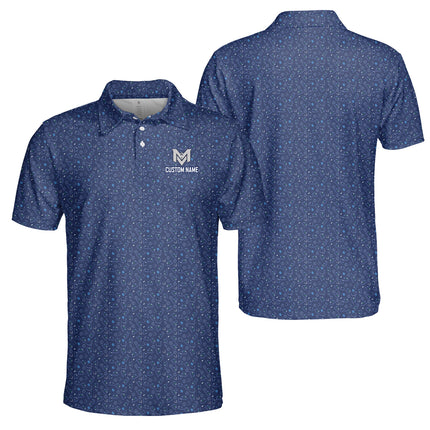 Personalized Name Golf Polo Shirt – Custom Pattern Polo for Men – Stylish Casual Golf Shirt