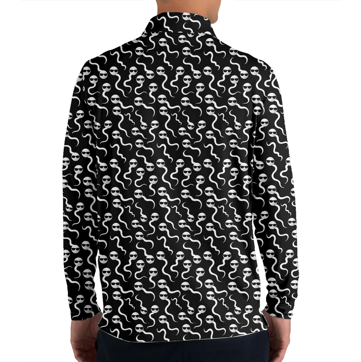 Funny Golf Polo Shirt Cool Sperm Pattern Men’s Golf Shirt