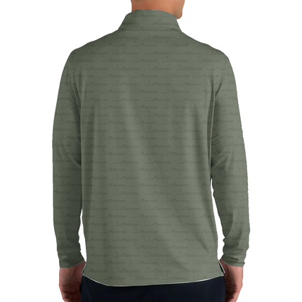 Personalized Masters Golf Pattern Quarter Zip Long Sleeve Shirt – Custom Name Golf Pullover
