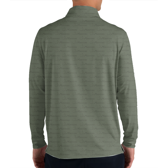 Personalized Masters Golf Pattern Quarter Zip Long Sleeve Shirt – Custom Name Golf Pullover
