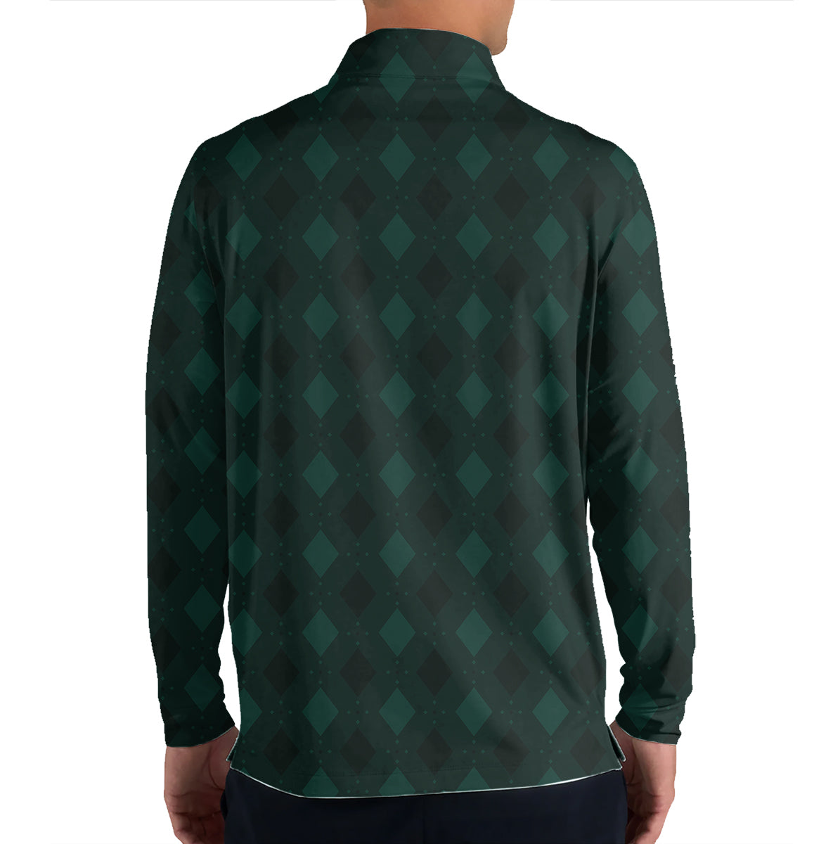 Personalized Custom Name Argyle Pattern Golf Polo Shirt for Men Classic Golf Apparel