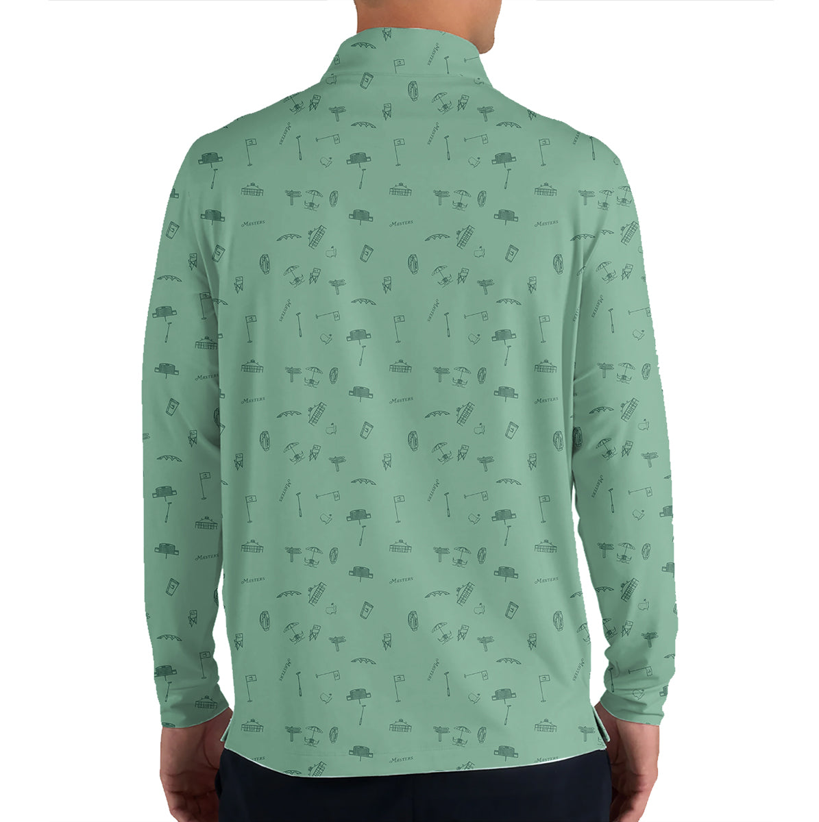 Personalized Golf Icons Pattern Polo Shirt for Men – Custom Name Golf Polo Shirt – Unique Casual Sport Shirt