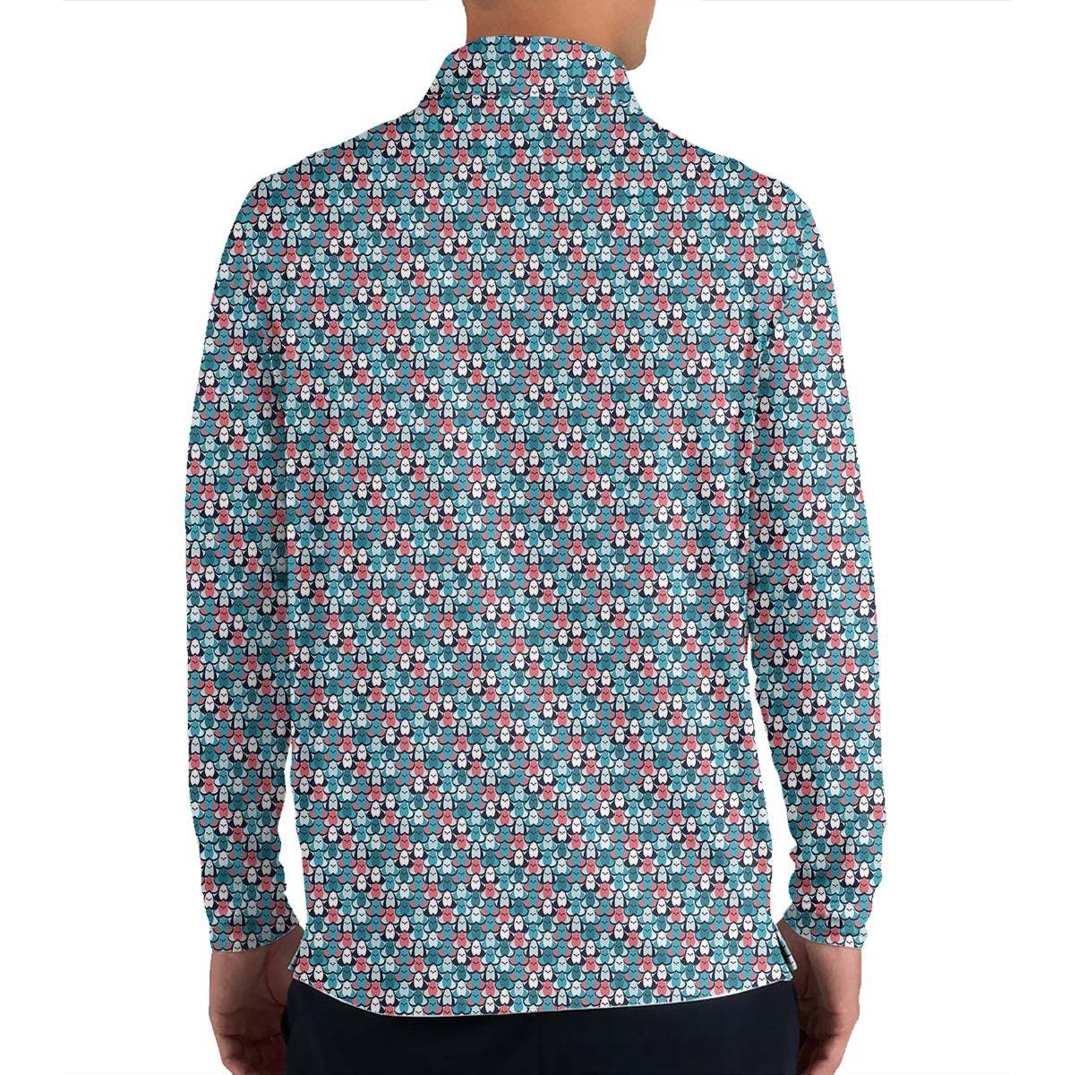 Personalized Boob Pattern Golf Men's Polo Shirt – Custom Name Funny Body Positive Polo