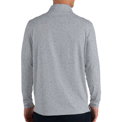 Funny Golf Doodle Pattern Quarter Zip Golf Pullover for Men Minimalist All Over Print Lightweight Long Sleeve Performance Golf Jacket