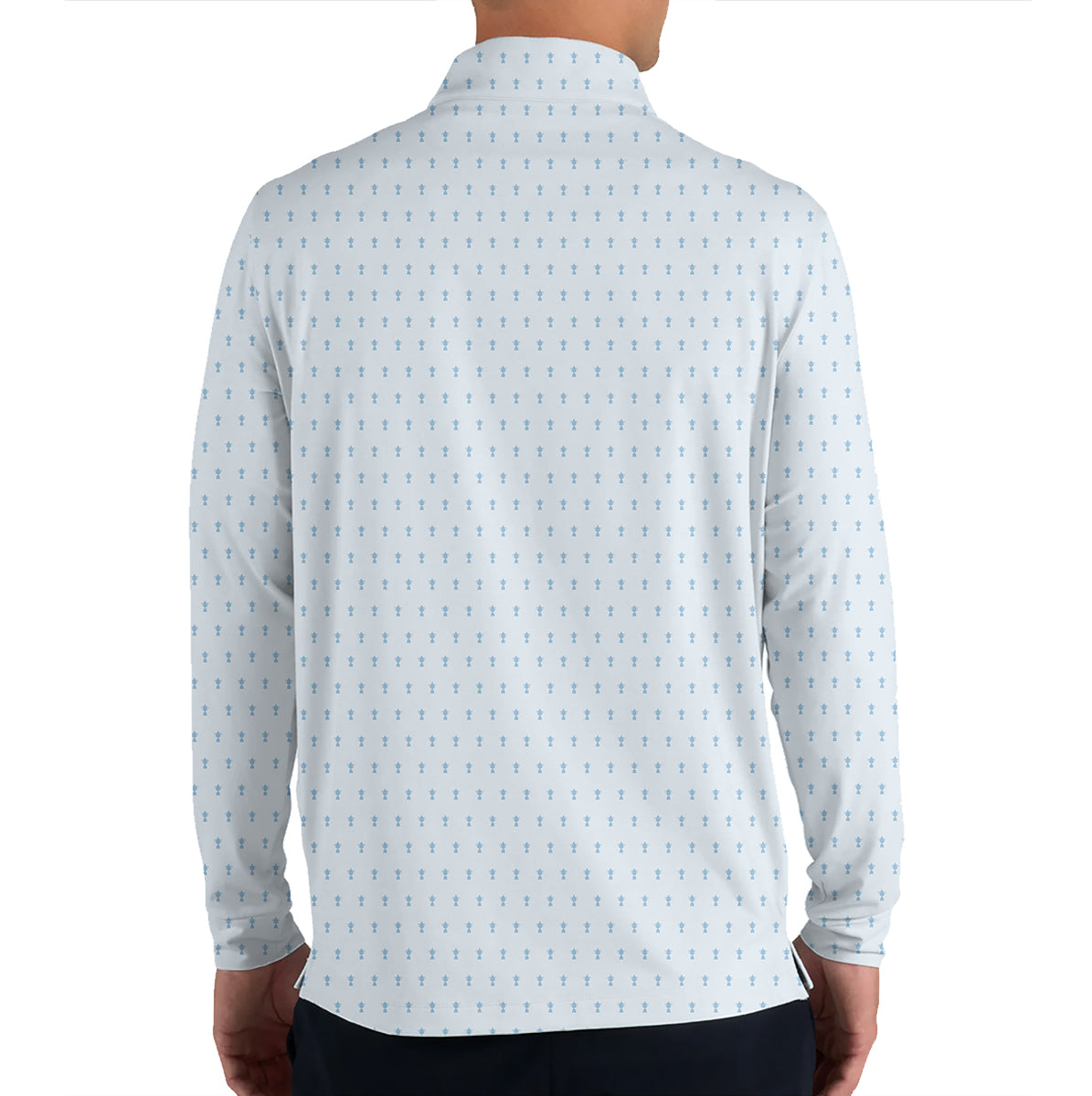 Personalized Custom Name Minimal Golf Trophy Pattern Polo Shirt for Men Stylish Golf Apparel