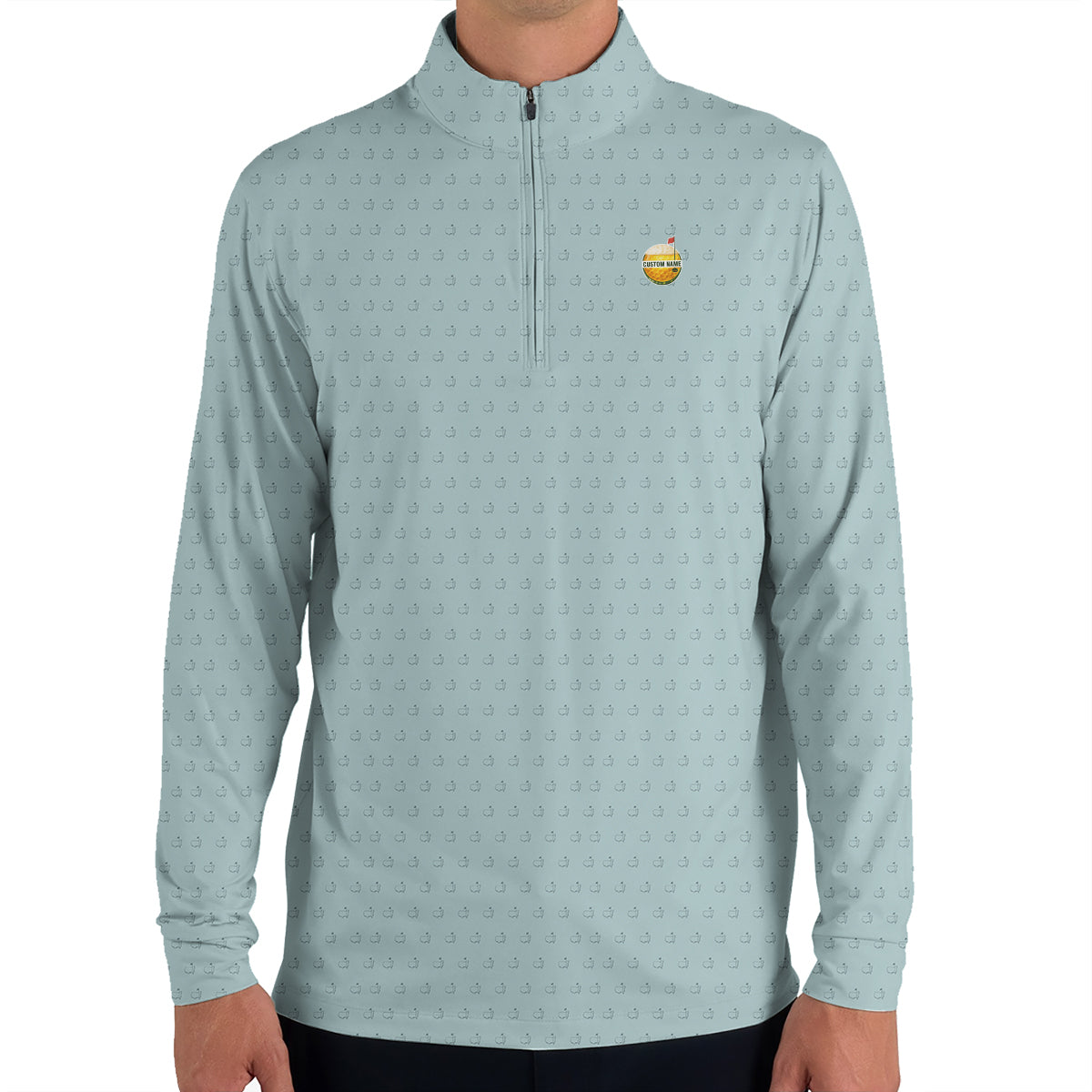 Personalized Golf Polo Shirt for Men – Custom Name Golf Ball Pattern Polo, Breathable Performance Golf Shirt, Unique Gift for Golfers