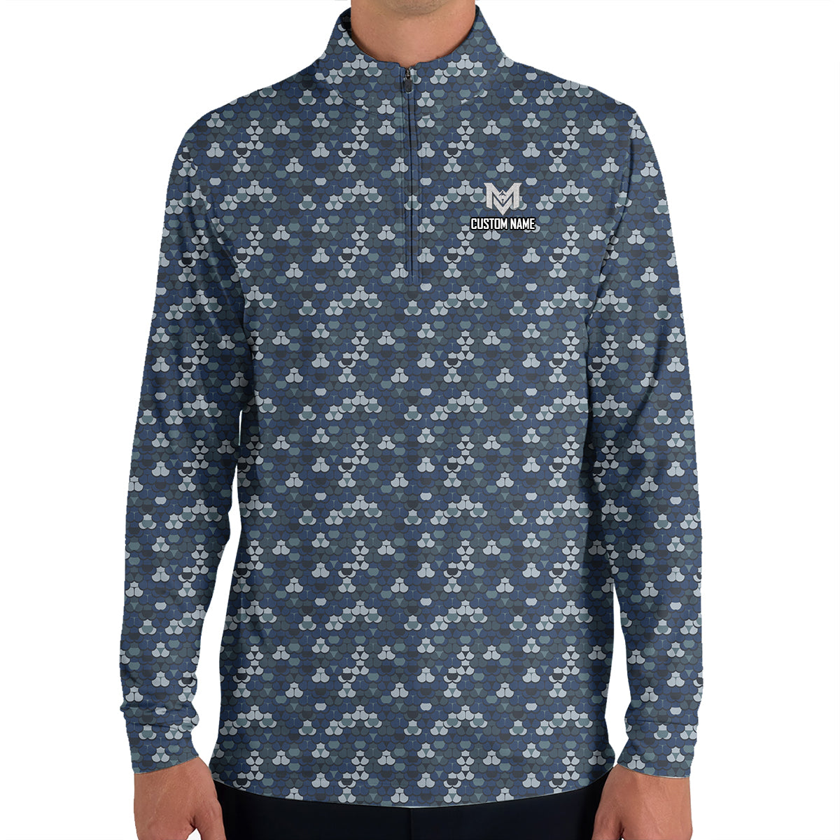 Personalized Blue Golf Ball Pattern Polo Shirt for Men All Over Print Performance Golf Polo Lightweight Breathable Golf Apparel