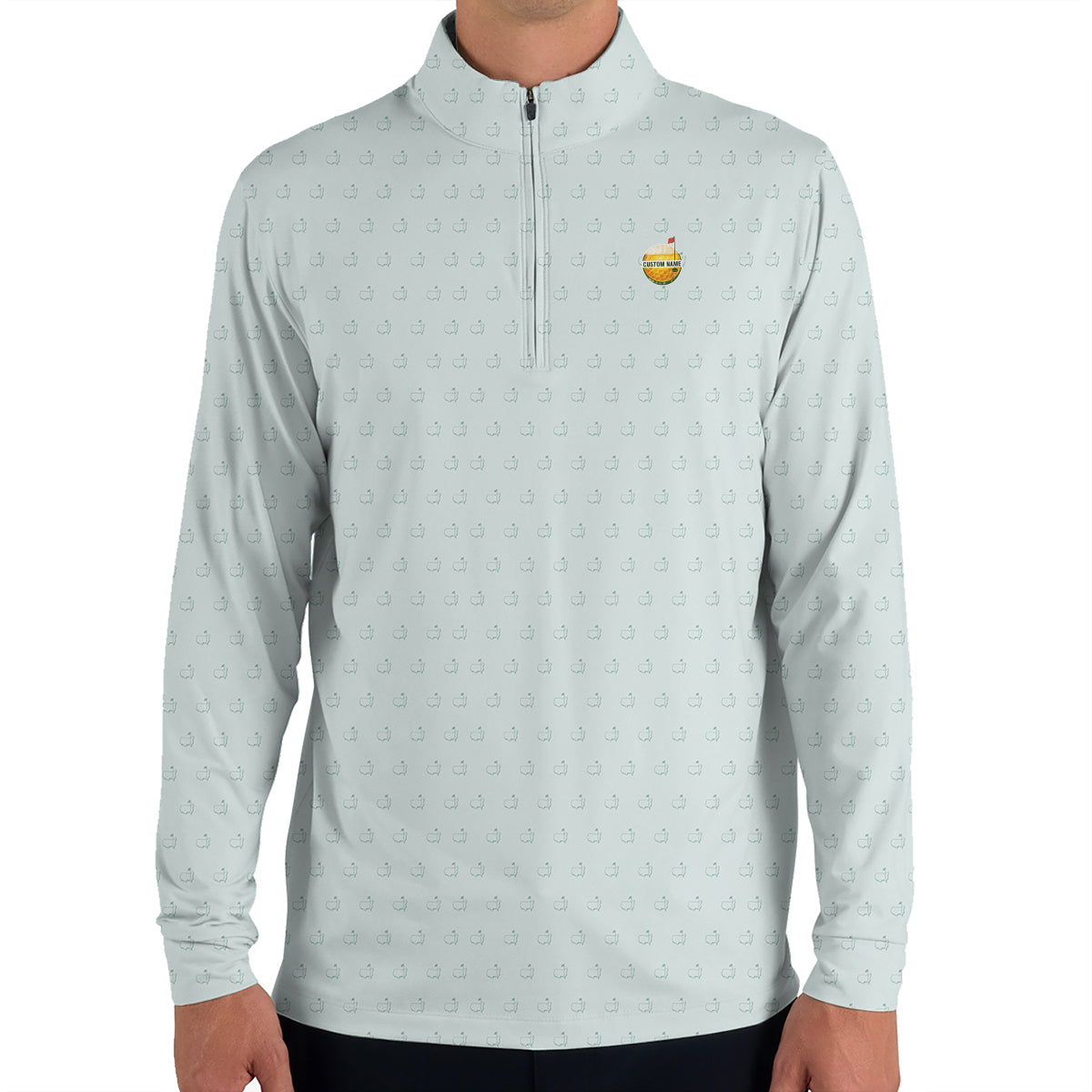 Personalized Custom Name Masters Golf Icon Pattern Polo Shirt for Men Stylish Golf Apparel