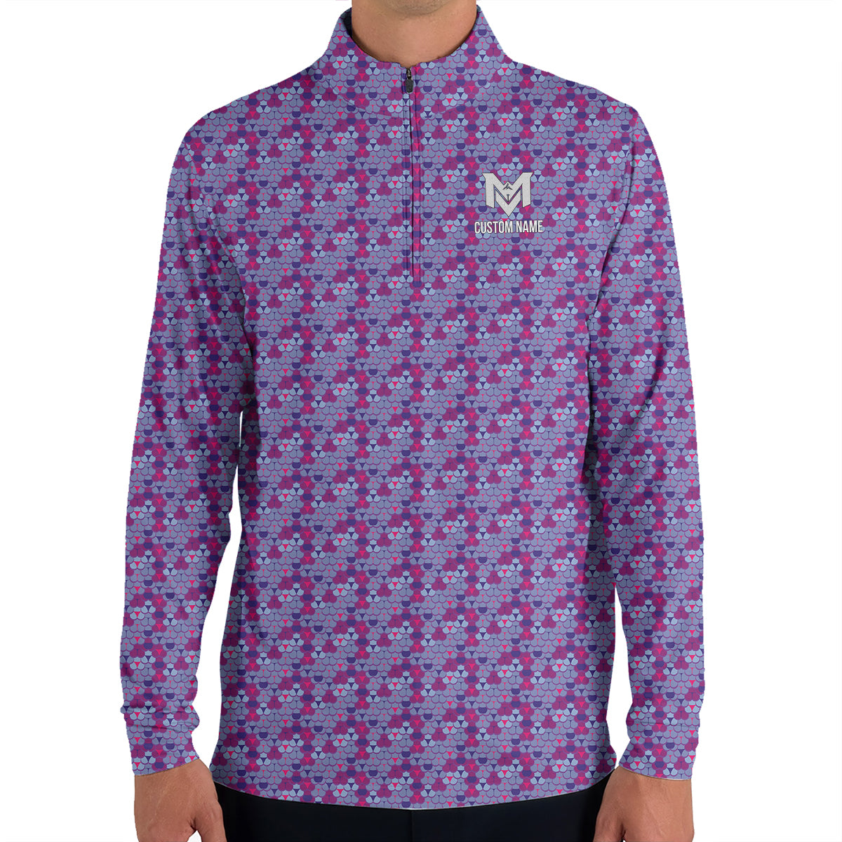 Personalized Men's Polo Shirt – Custom Pattern Golf Polo for Men – Unique Casual Sport Shirt