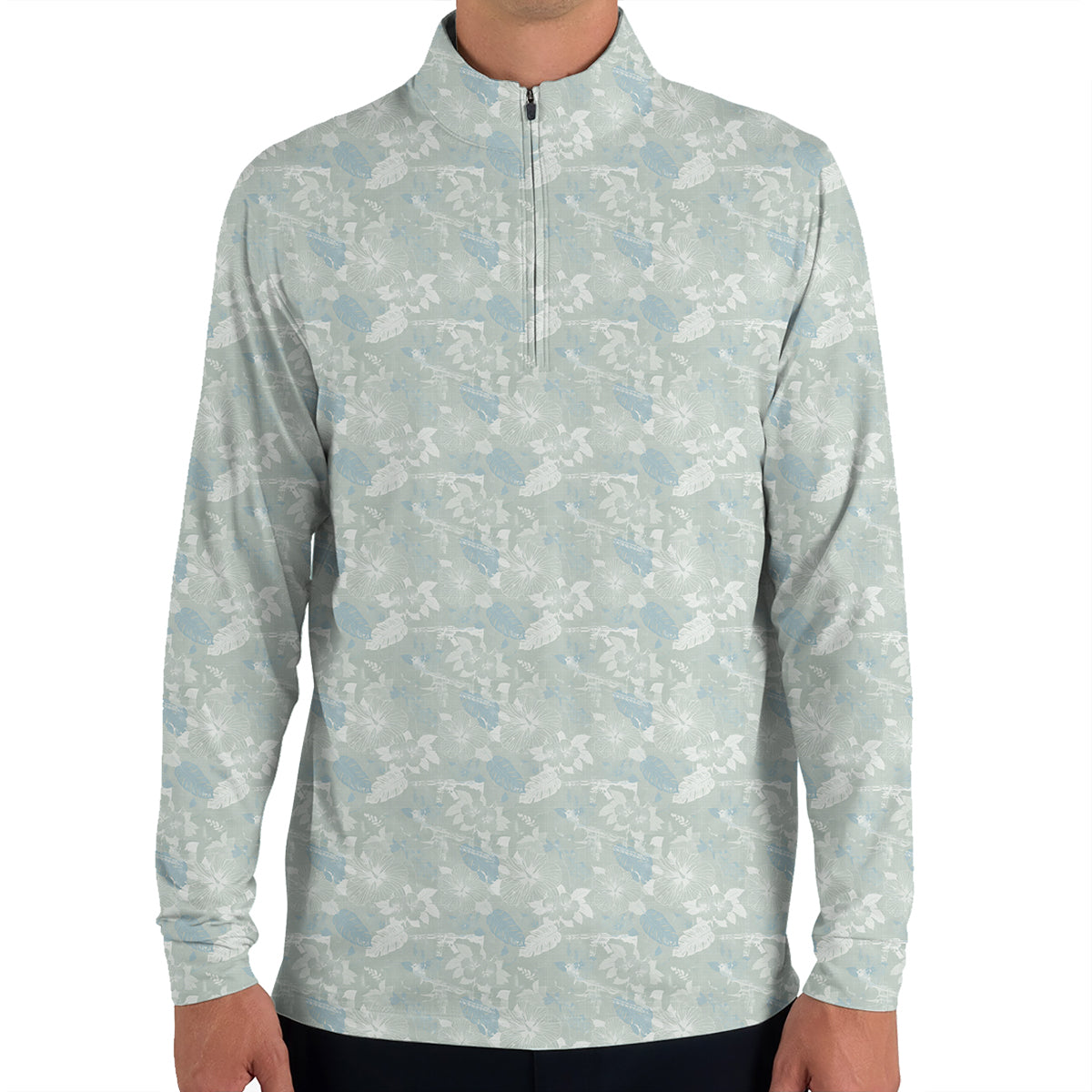 Men’s Hawaiian Style Golf Polo Shirt, Tropical Floral & Island Pattern Golf Shirt, Lightweight Summer Golf Polo for Golfers, Golf Vacation Shirt