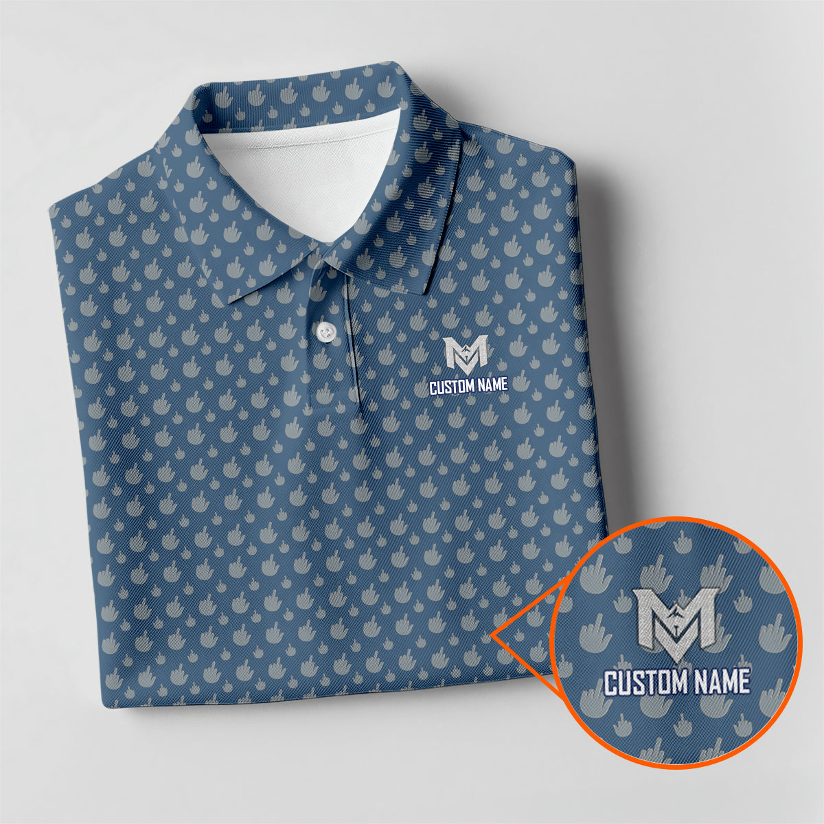Personalized Monogram Golf Polo Shirt for Men All Over Print Funny Golf Pattern Performance Golf Shirt Golfer Gift